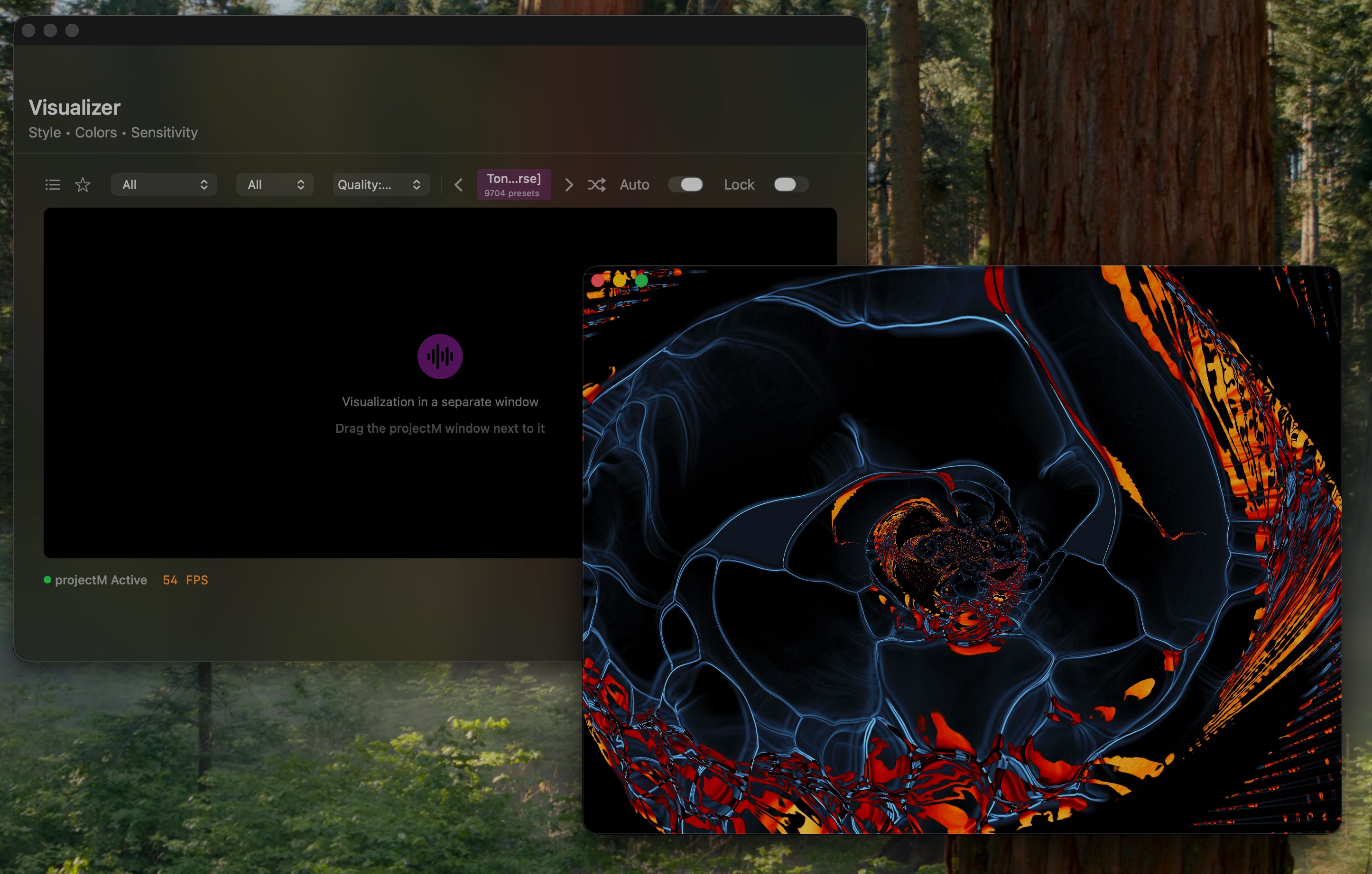 Visualizer in action